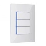 INTERRUPTOR TRIPLE CON LUZ PILOTO