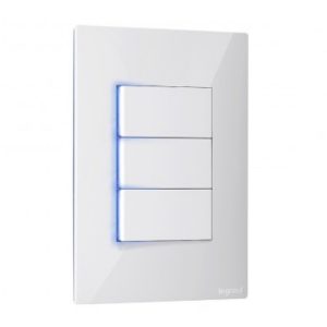 INTERRUPTOR TRIPLE CON LUZ PILOTO