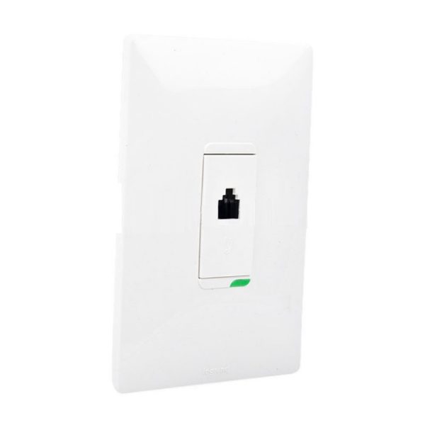 TOMA TELEFONICA TIPO AMERICANA SENCILLA RJ11 2 HILOS - Futura, Legrand