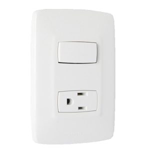 TOMACORRIENTE SENCILLA P+T + INTERRUPTOR - Arquea, Legrand