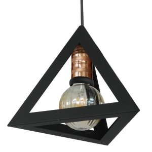 LAMPARA COLGANTE DECORATIVA NEGRA MATE/BRONCE DUERO