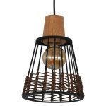 LAMPARA COLGANTE DECORATIVA NEGRA MATE PARINI