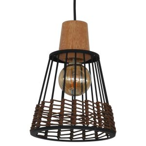 LAMPARA COLGANTE DECORATIVA NEGRA MATE PARINI