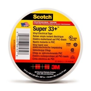 CINTA 3M- SCOTCH SUPER 33 PLUS 20 MTS NEGRA