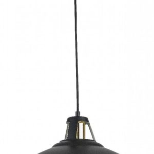 LAMPARA TECHO DECORATIVA AGORA 20W P/NEGRO MATE/DORADO