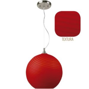 LAMPARA TECHO SATINADO V/ROJO