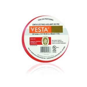 CINTA VESTA-AISLANTE X 15MTS ROJA