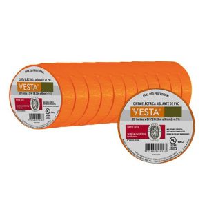 CINTA VESTA-AISLANTE X 15 MTS NARANJA