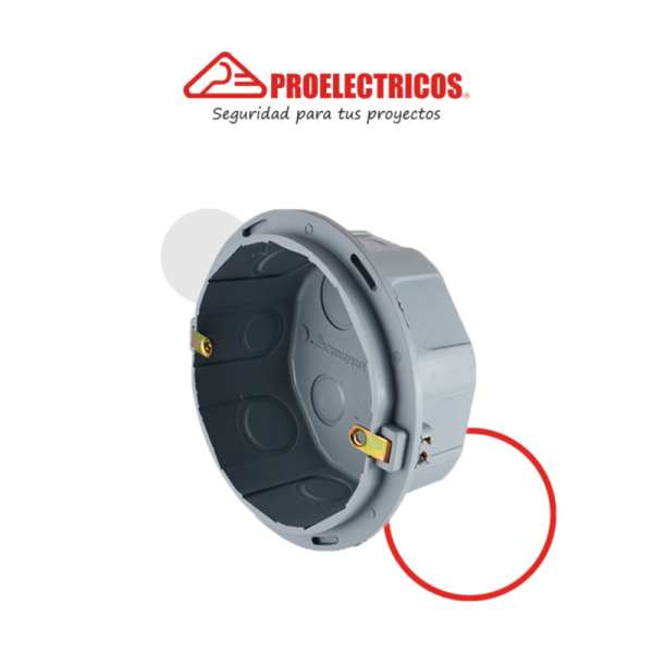 CAJA GRIS-PLASTICA OCTOGONAL REDONDA
