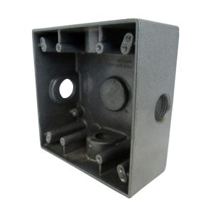 CAJA 2400 CUADRADA 1/2" 4 HUECOS  4" X 4"