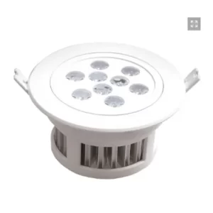 BALA LED INCRUS.REDONDO ARO BLANCO 9W (9X1W) L/BLANCA-MULTIVOLTAGE 30.000H