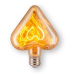 BOMBILLO FILAMENTO LED 4W E27 CORAZON 85-265V 2200K°