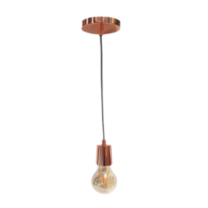 PORTALAMPARA COLGANTE CONO BASE + CABLE (1.5 MTS) VINTAGE ORO ROSA