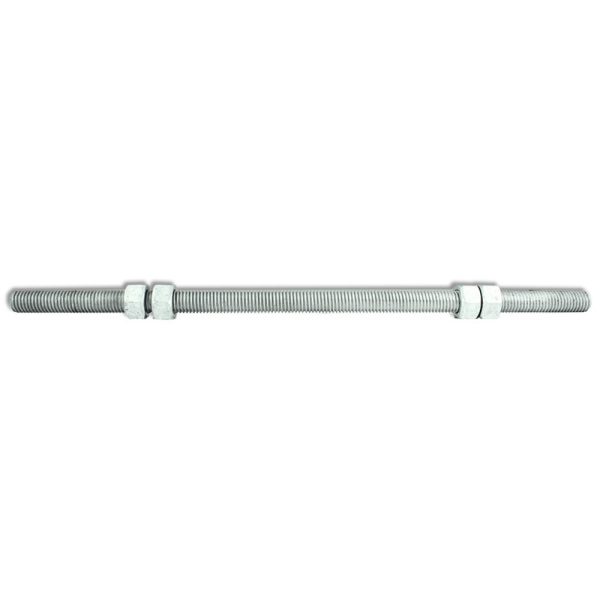 ESPARRAGO 5/8" X 16" CON 4 TUERCAS GALVANIZADAS