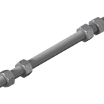 ESPARRAGO 5/8" X 4" CON 4 TUERCAS GALVANIZADAS
