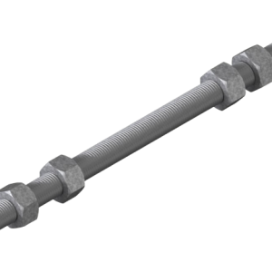 ESPARRAGO 5/8" X 4" CON 4 TUERCAS GALVANIZADAS