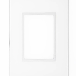 PLACA 4 X 2 PARA 3 MODULOS CUADRADO ESPEJO BLANCO