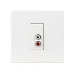 SALIDA AUDIO RCA 1 MODULO CUADRADO BLANCO