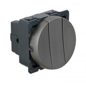 ARTEOR-MAGNESIO INTERRUPTOR TRIPLE 2 CONM+1 SENCILLO REDONDO
