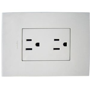 ARTEOR-BLANCO TOMA DUPLEX 2PT+T 15AMP 3 MODULOS