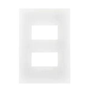 PLACA 4 X 2 2 MODULOS SEPARADOS BLANCA
