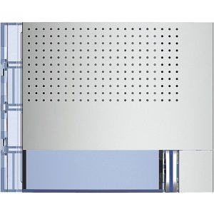 PLACA FRONTAL MODULO FONICO BASICO, 1 PULSADOR COLOR ALUMINIO