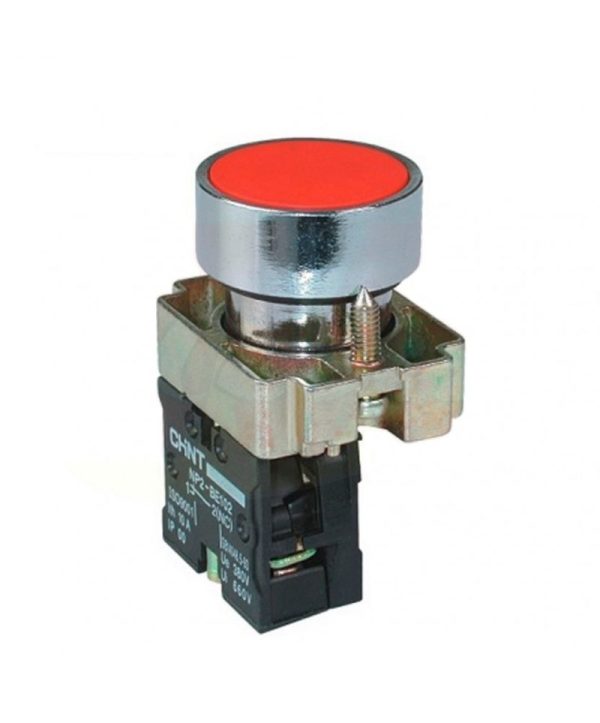 BOTON PULSADOR RASANTE ROJO PARADA NC