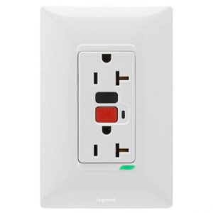 TOMACORRIENTE DUPLEX ( GFCI ) 2P+T PROTECCION DE FALLA A TIERRA 20A 127V - FUTURA