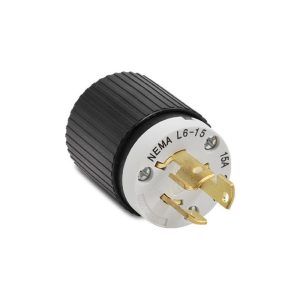 CLAVIJA TURNLOK CON SEGURO DE GIRO L-615, 15A, 250V 2 FASES+TIERRA