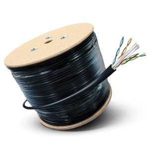 CABLE UTP-EXTERIOR (CARRETE 305 MTS ) CAT 6 NEGRO