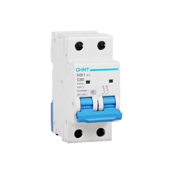 INTERRUPTOR BIPOLAR P/RIEL OMEGA 2X50A 6KA